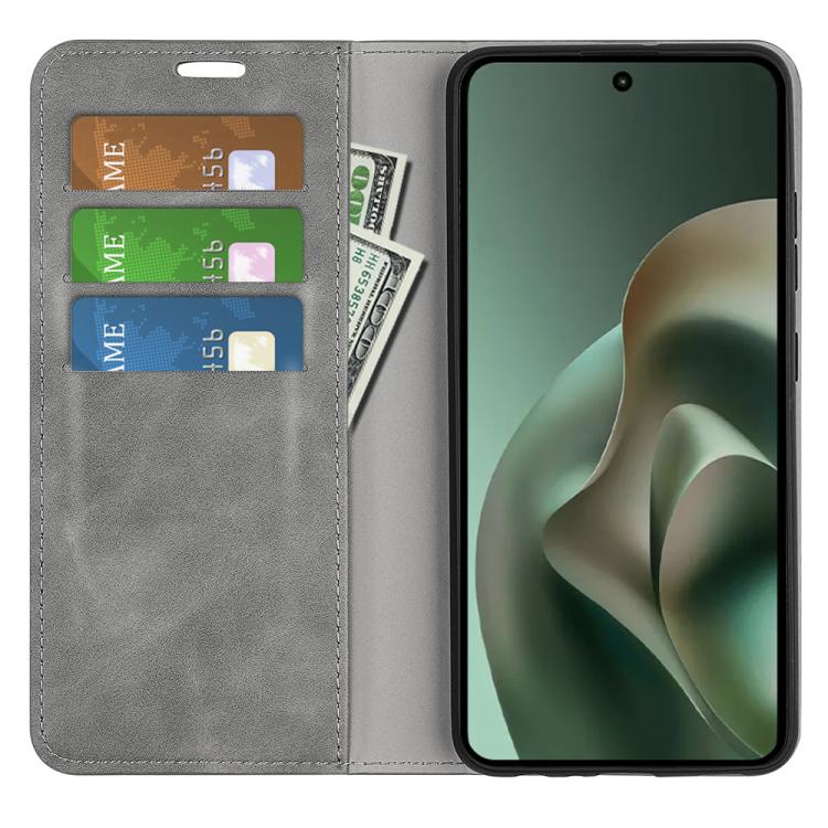 For Motorola Moto G67 Power Retro-skin Magnetic Suction Leather Phone Case