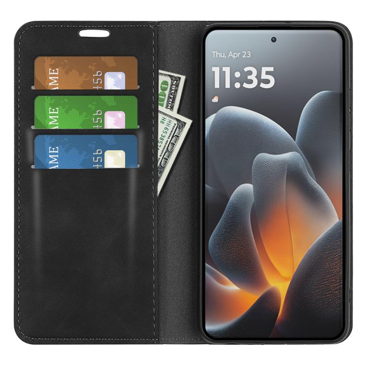 For Motorola Signature 5G Retro-skin Magnetic Suction Leather Phone Case