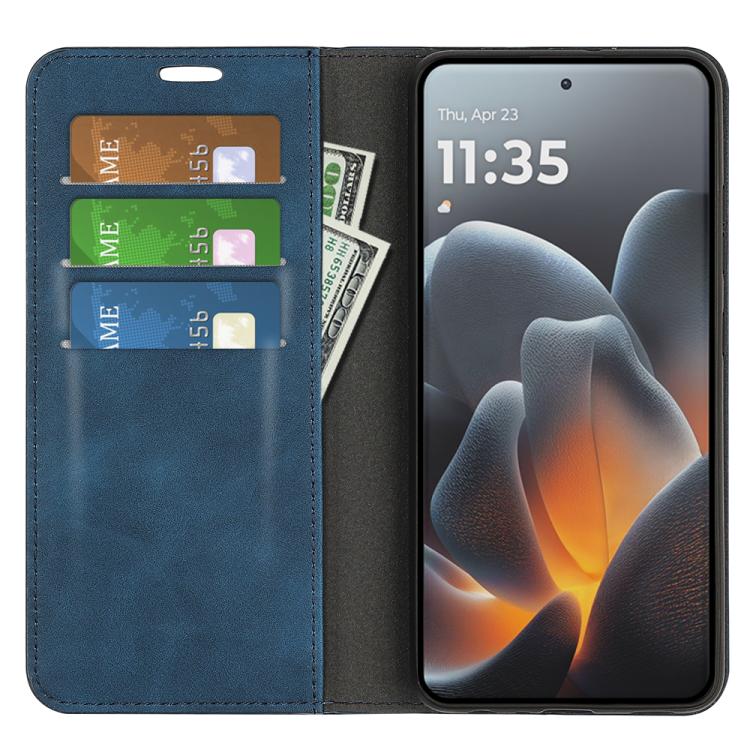For Motorola Signature 5G Retro-skin Magnetic Suction Leather Phone Case