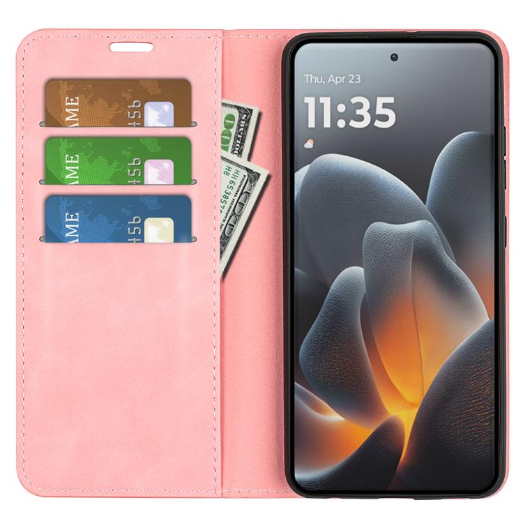 For Motorola Signature 5G Retro-skin Magnetic Suction Leather Phone Case