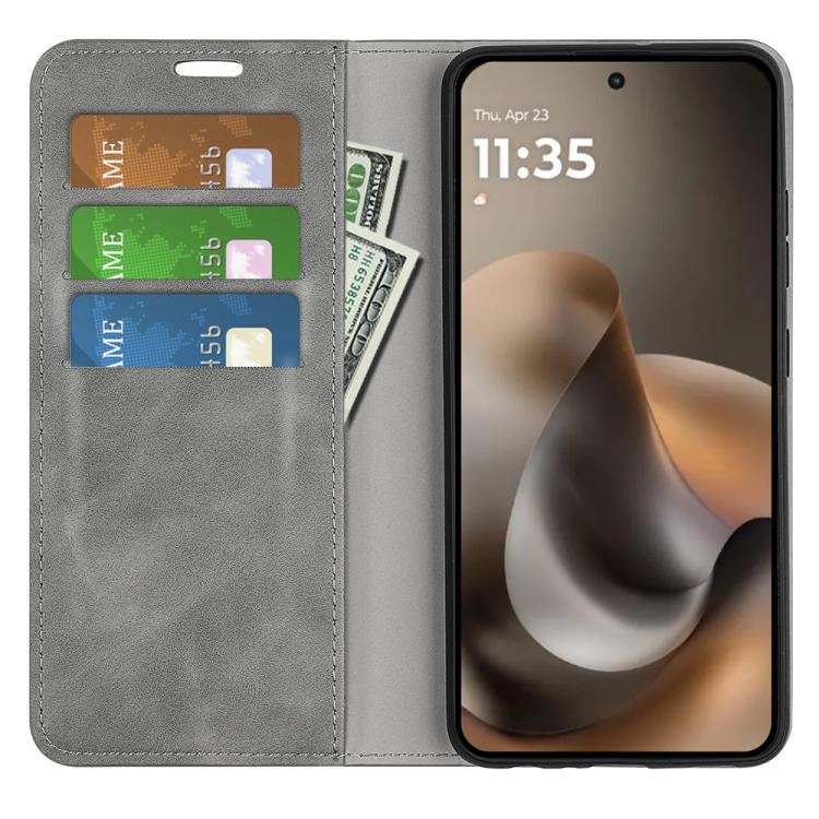 For Motorola Moto G77 / G67 5G Retro-skin Magnetic Suction Leather Phone Case