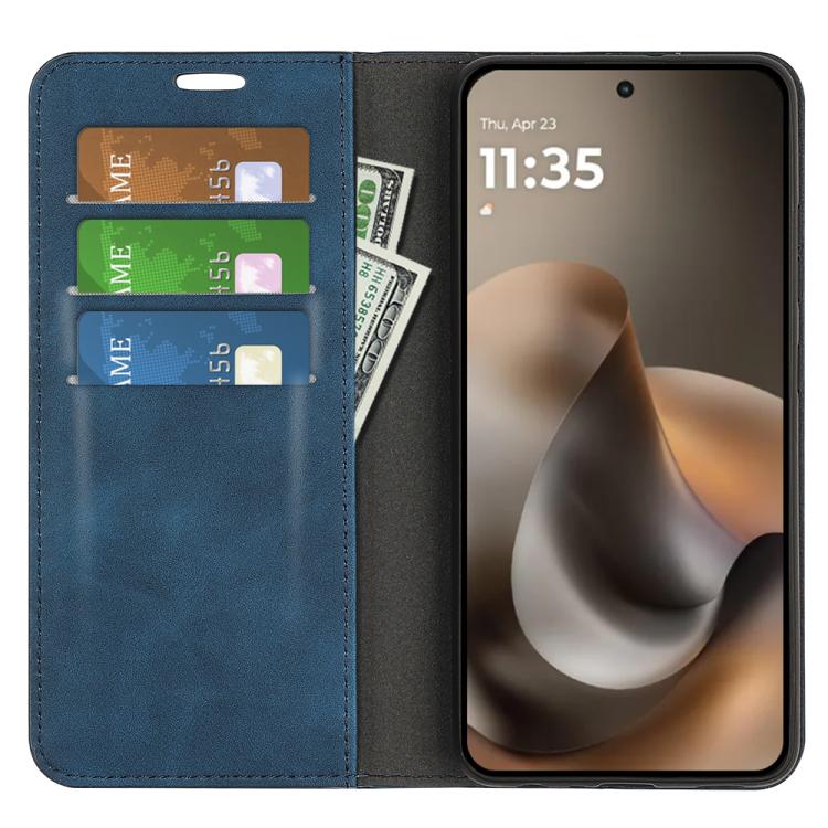 For Motorola Moto G77 / G67 5G Retro-skin Magnetic Suction Leather Phone Case
