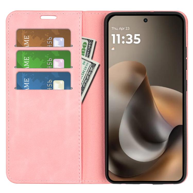 For Motorola Moto G77 / G67 5G Retro-skin Magnetic Suction Leather Phone Case