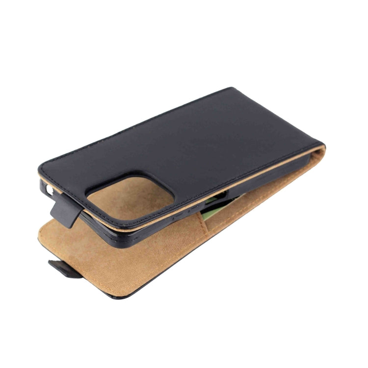 For Xiaomi Redmi 13C Vertical Flip Leather Phone Case with Card Slot - Black