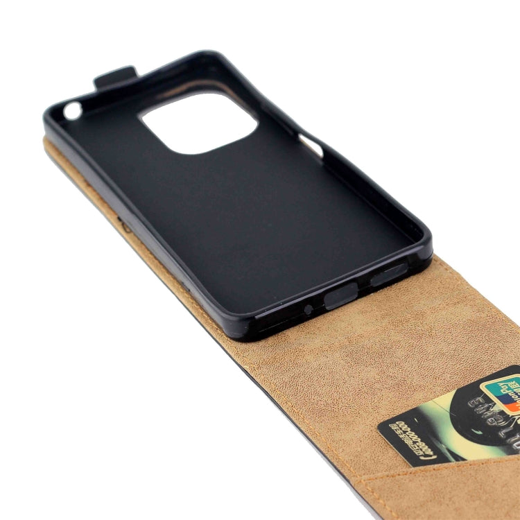 For Xiaomi Redmi 13C Vertical Flip Leather Phone Case with Card Slot - Black