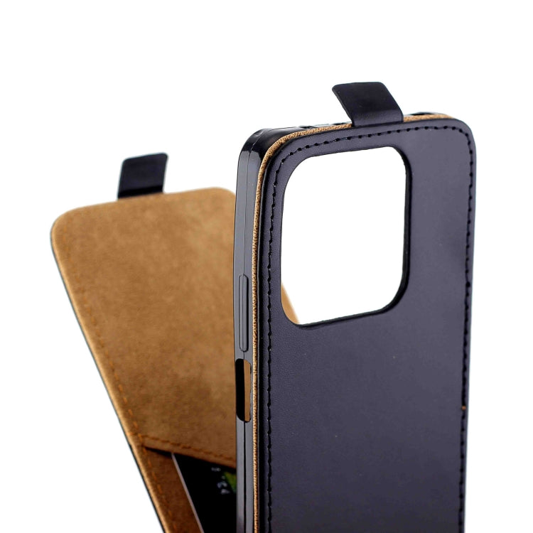 For Xiaomi Redmi Note 14 5G Vertical Flip Leather Phone Case with Card Slot - Black