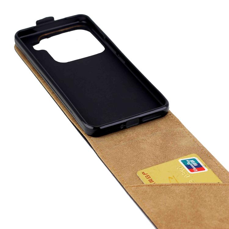 For Xiaomi 15 Vertical Flip Leather Phone Case with Card Slot - Black