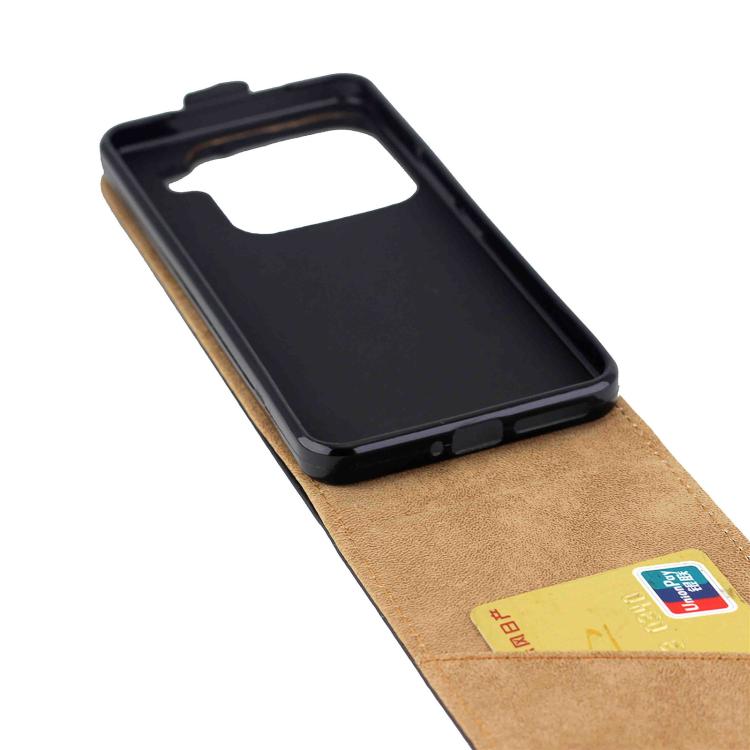 For Xiaomi 15 Pro Vertical Flip Leather Phone Case with Card Slot - Black