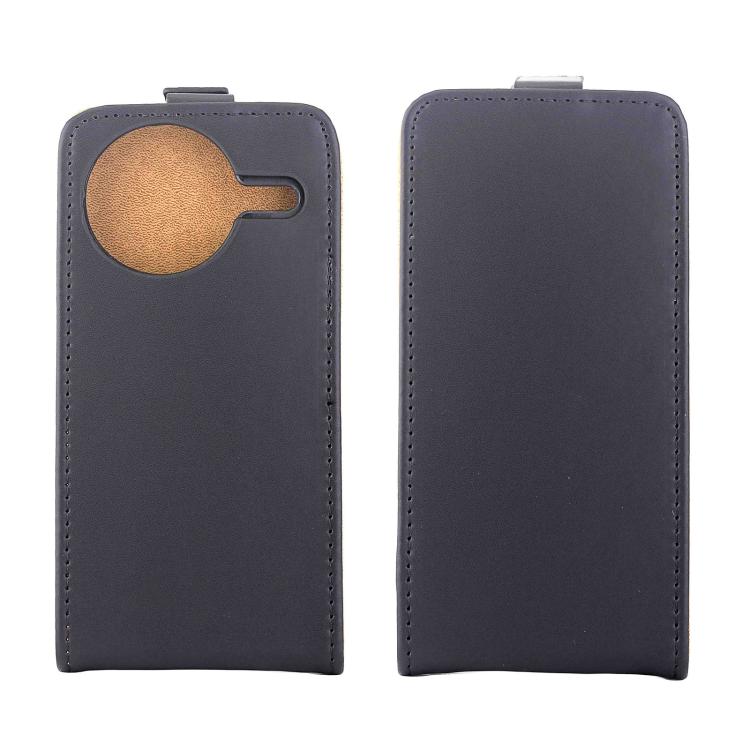 For Redmi K80 5G Vertical Flip Leather Phone Case with Card Slot - Black