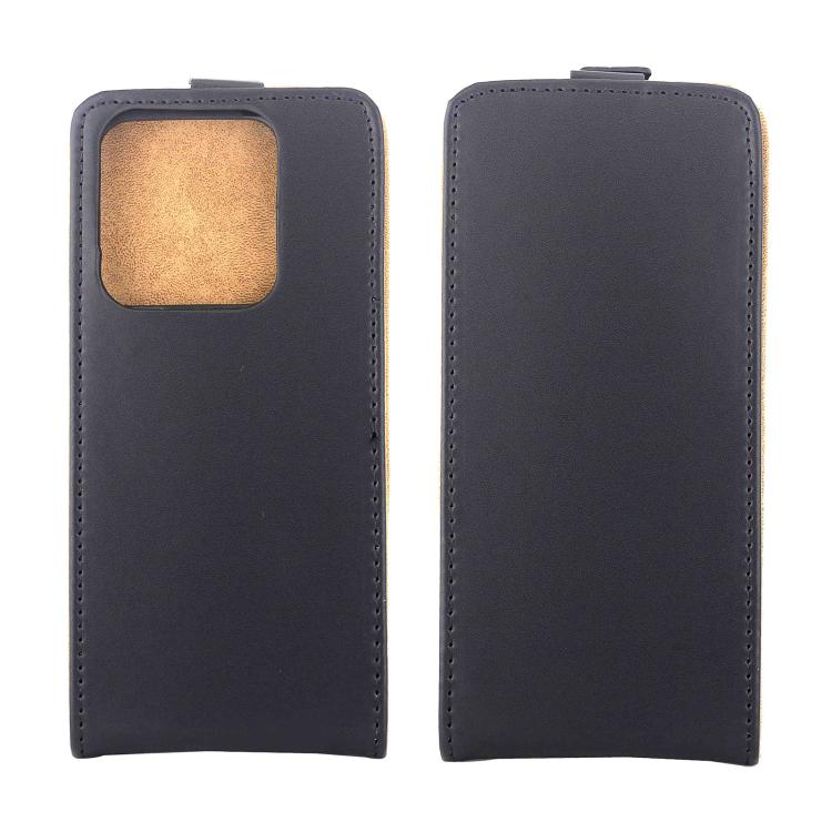 For Xiaomi Poco M7 Pro 5G Vertical Flip Leather Phone Case with Card Slot - Black