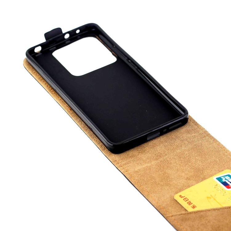 For Xiaomi Poco M7 Pro 5G Vertical Flip Leather Phone Case with Card Slot - Black