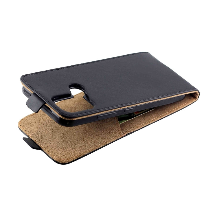 For Nokia C22 Vertical Flip Leather Phone Case with Card Slot - Black