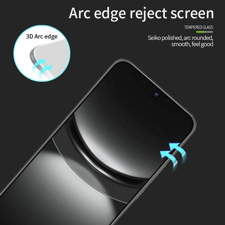 For Huawei nova 12 PINWUYO 9H 3D Curved Full Screen Explosion-proof Tempered Glass Film - Black