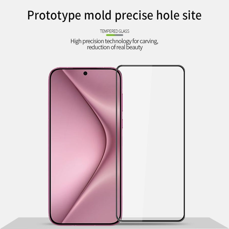For Huawei Pura 70 PINWUYO 9H 3D Curved Full Screen Explosion-proof Tempered Glass Film - Black