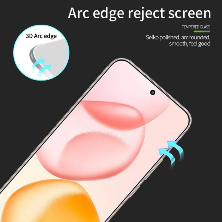 For Huawei Pura 80 PINWUYO 9H 3D Curved Full Screen Explosion-proof Tempered Glass Film - Black