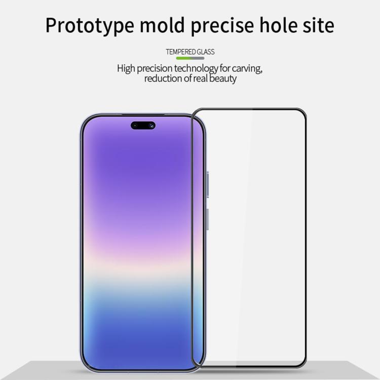 For Huawei Pura 90 PINWUYO 9H 3D Curved Full Screen Explosion-proof Tempered Glass Film - Black