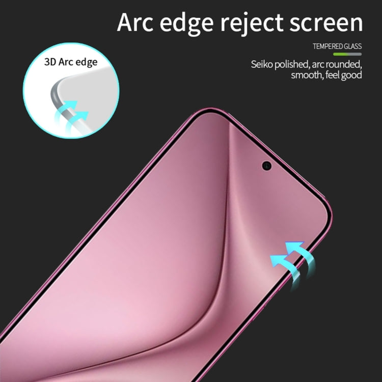 For Huawei Pura 70 MOFI 9H 3D Explosion-proof Curved Screen Tempered Glass Film - Black