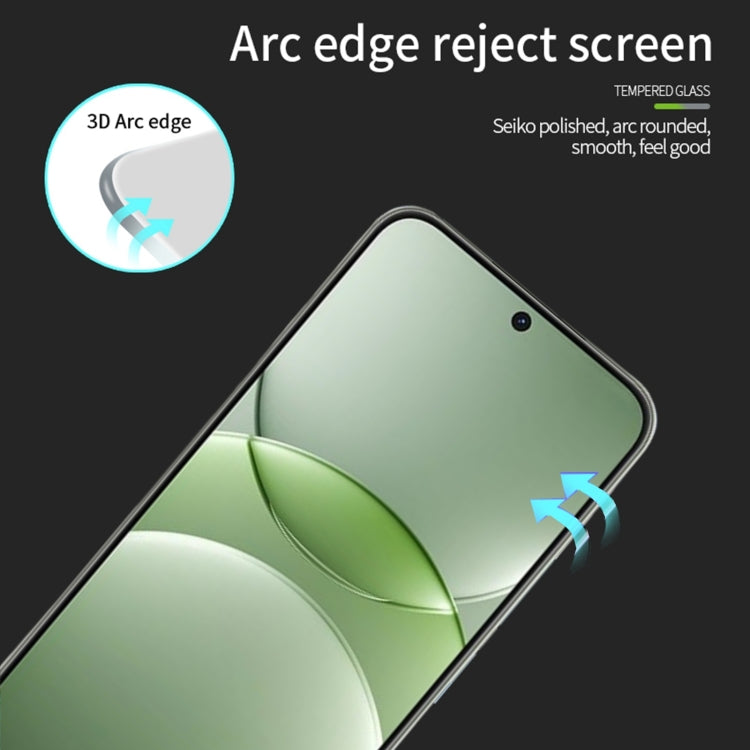 For Huawei nova 13 MOFI 9H 3D Explosion-proof Curved Screen Tempered Glass Film - Black