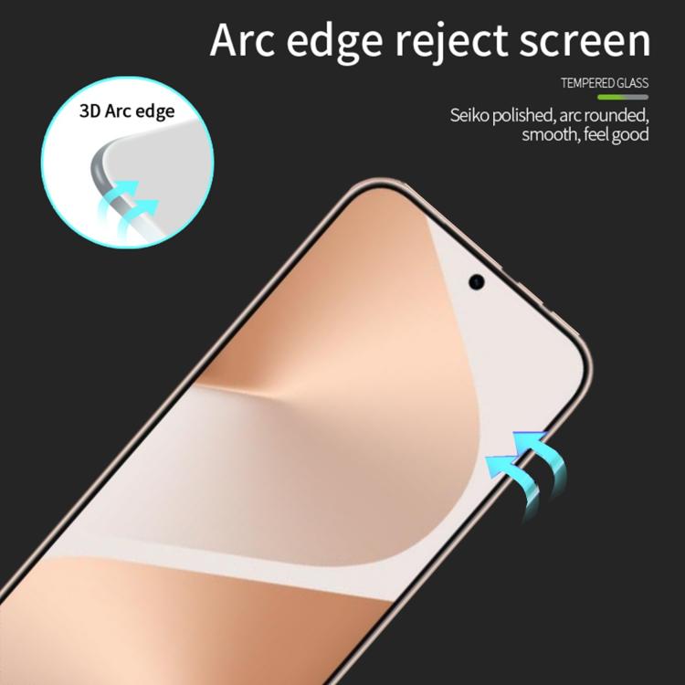 For Huawei Pura 80 MOFI 9H 3D Explosion-proof Curved Screen Tempered Glass Film - Black
