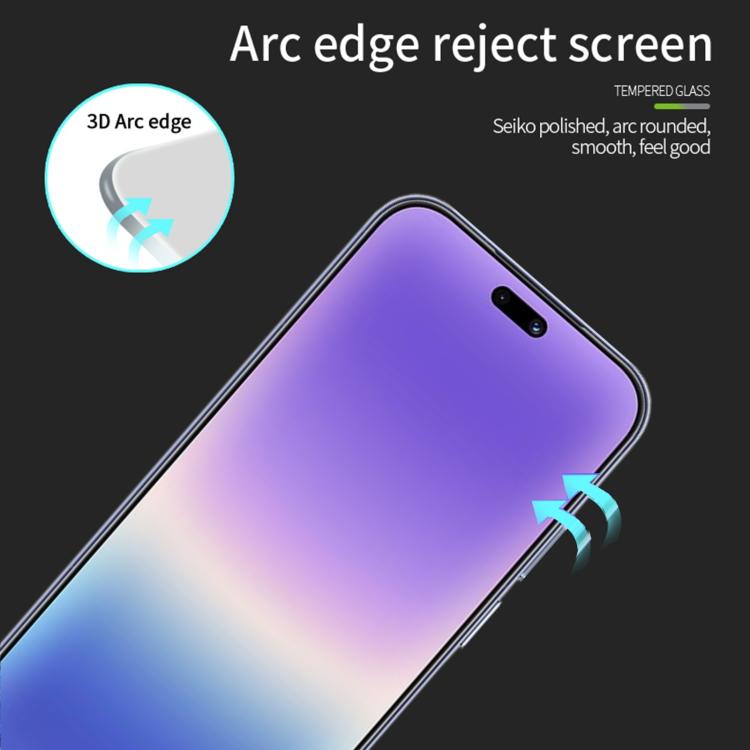 For Huawei Pura 90 5G MOFI 9H 3D Explosion-proof Curved Screen Tempered Glass Film - Black