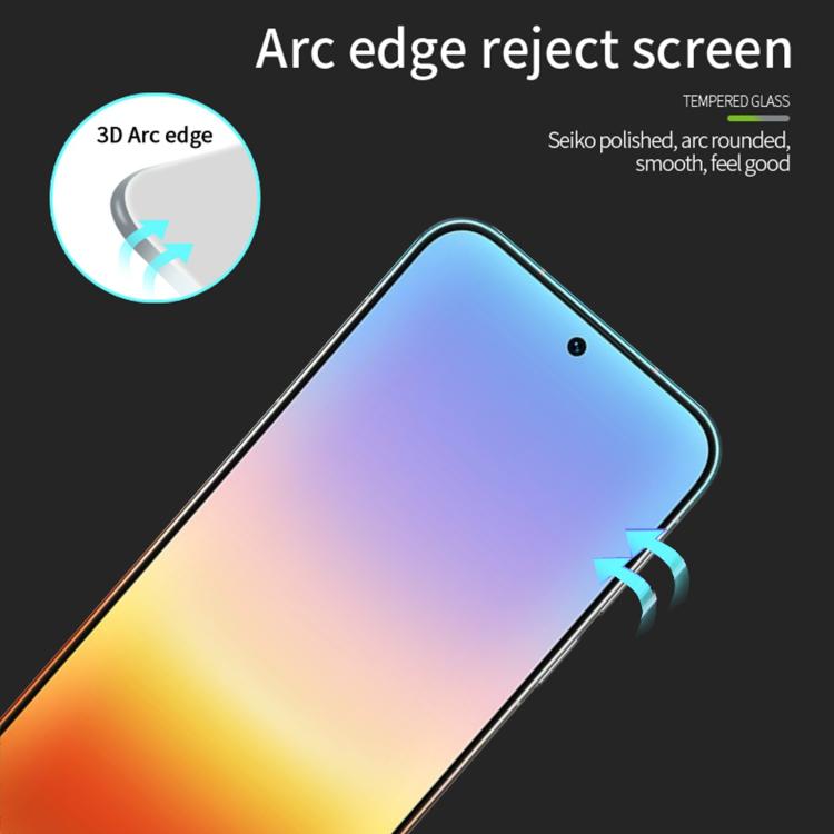 For Huawei Pura 90 Pro Max 5G MOFI 9H 3D Explosion-proof Curved Screen Tempered Glass Film - Black