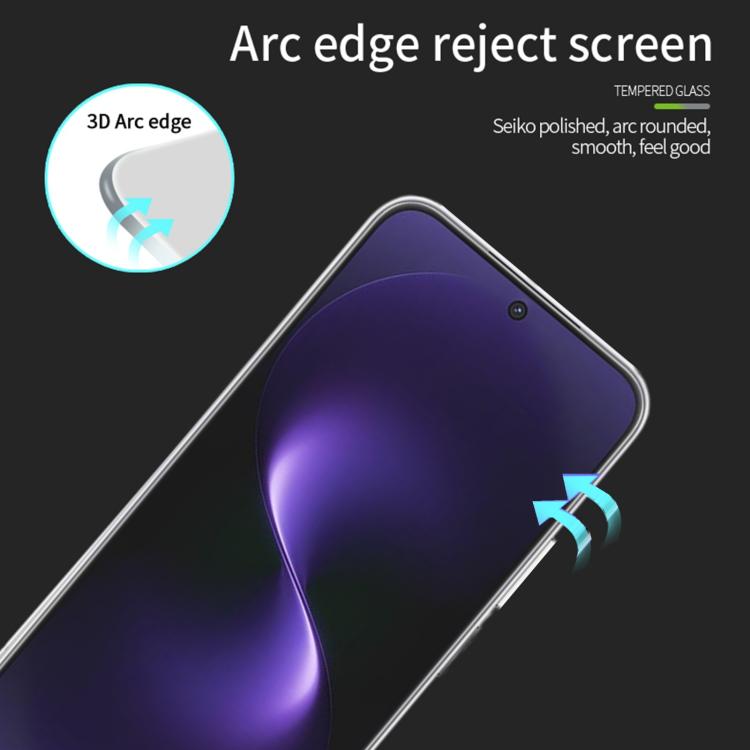 For Huawei nova 15 MOFI 9H 3D Explosion-proof Curved Screen Tempered Glass Film - Black