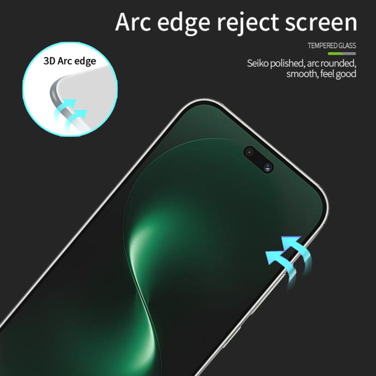 For Huawei nova 15 Pro / 15 Ultra MOFI 9H 3D Explosion-proof Curved Screen Tempered Glass Film - Black