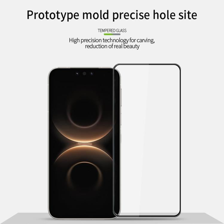 For Huawei Mate 80 MOFI 9H 3D Explosion-proof Curved Screen Tempered Glass Film - Black