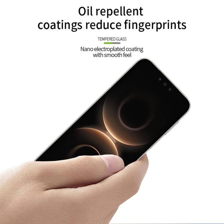 For Huawei Mate 80 MOFI 9H 3D Explosion-proof Curved Screen Tempered Glass Film - Black