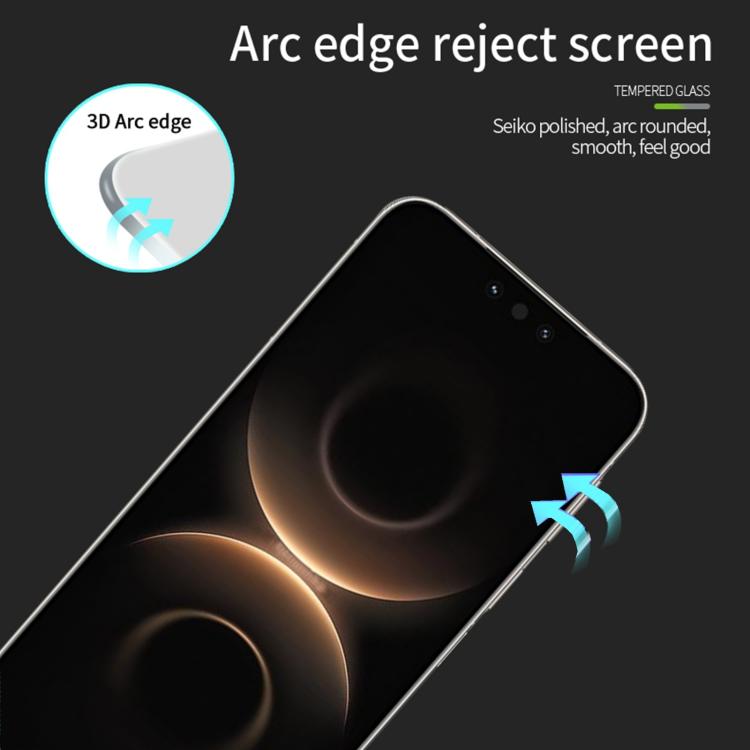 For Huawei Mate 80 MOFI 9H 3D Explosion-proof Curved Screen Tempered Glass Film - Black