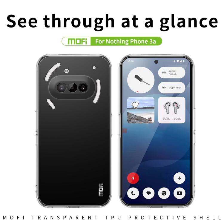 For Nothing Phone 3a MOFI Ming Series Ultra-thin TPU Phone Case - Transparent