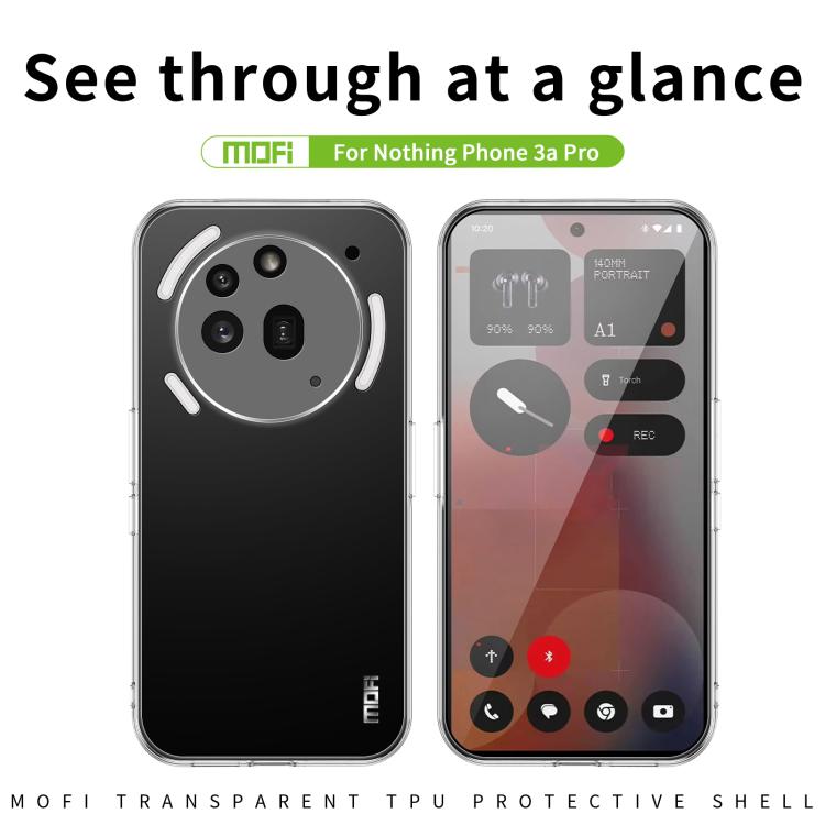 For Nothing Phone 3a Pro MOFI Ming Series Ultra-thin TPU Phone Case - Transparent