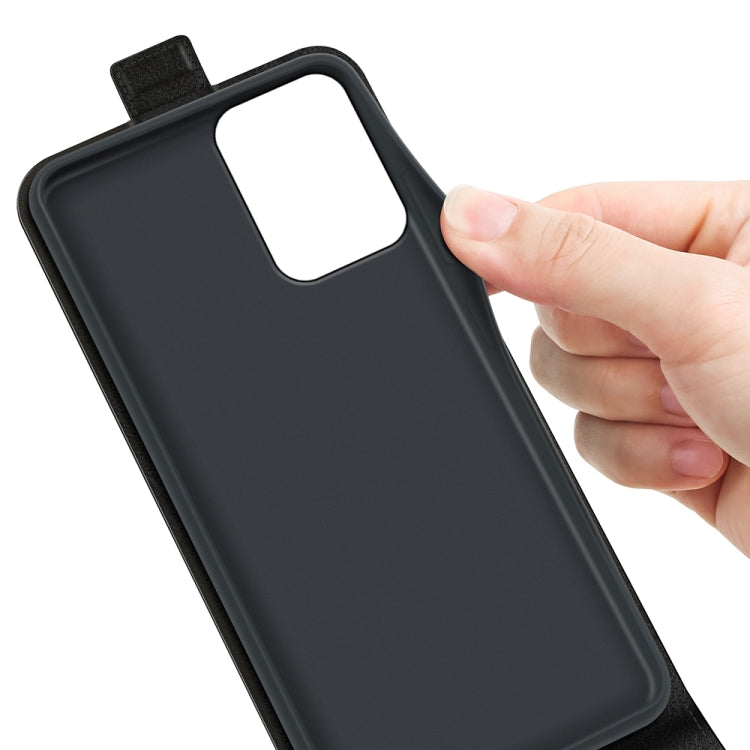 For Motorola Moto G34 R64 Texture Single Vertical Flip Leather Phone Case