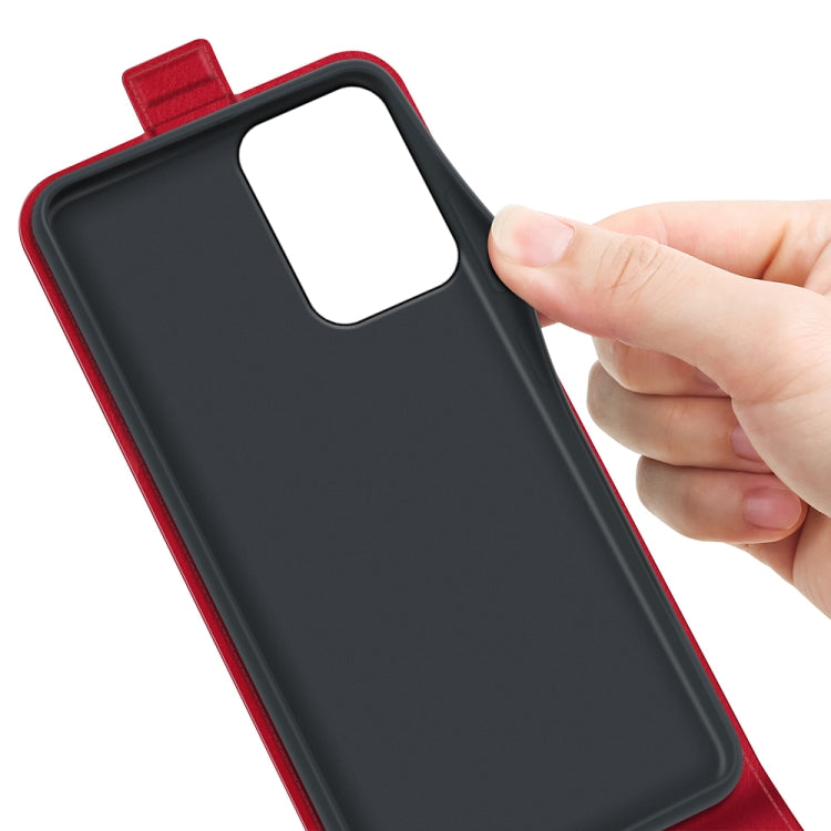 For Motorola Moto G34 R64 Texture Single Vertical Flip Leather Phone Case