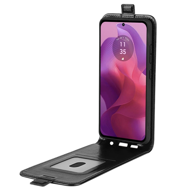 For Motorola Moto G24 R64 Texture Single Vertical Flip Leather Phone Case