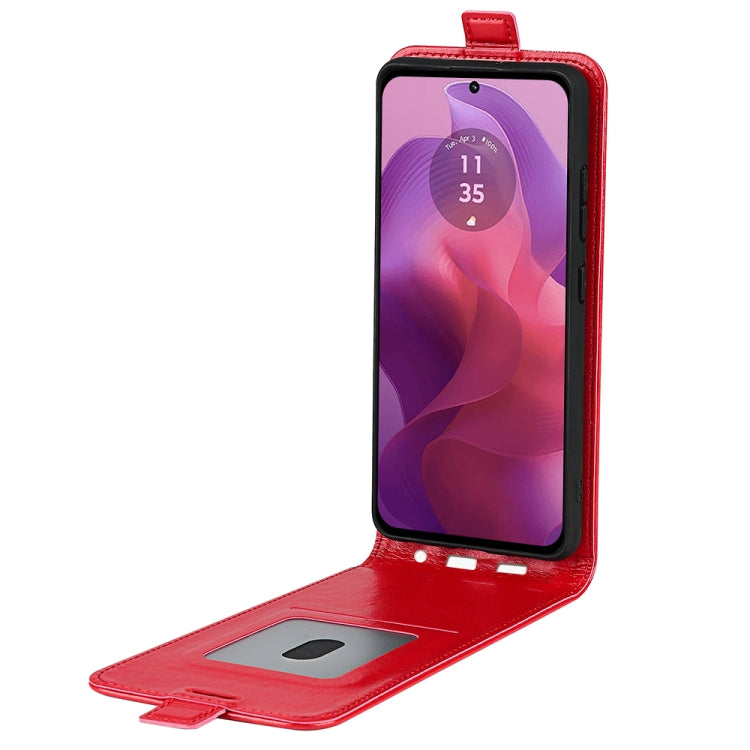 For Motorola Moto G24 R64 Texture Single Vertical Flip Leather Phone Case