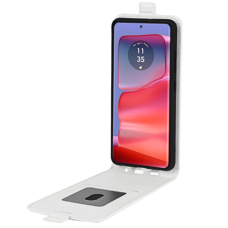 For Motorola Edge 50 Pro R64 Texture Single Vertical Flip Leather Phone Case