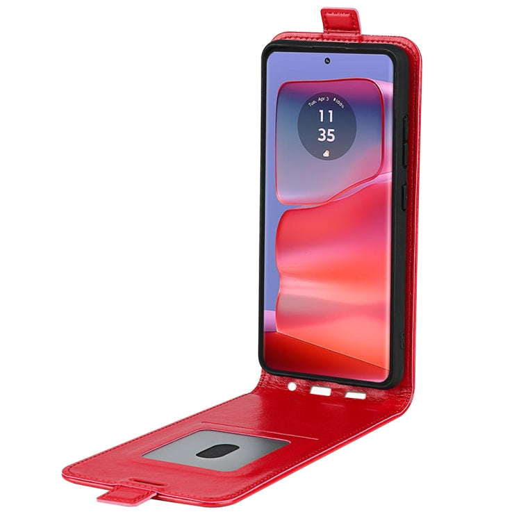 For Motorola Edge 50 Pro R64 Texture Single Vertical Flip Leather Phone Case