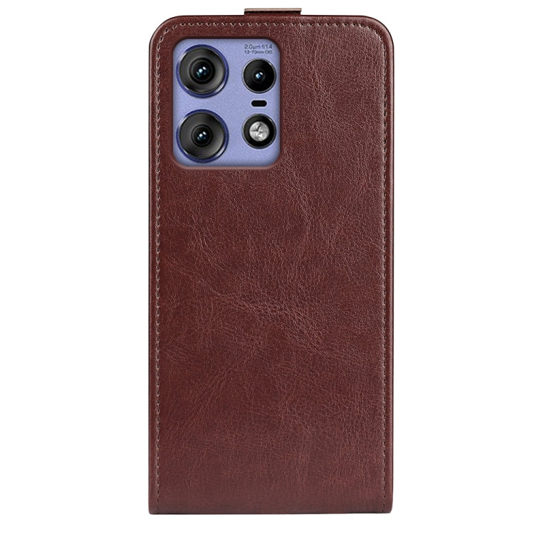 For Motorola Edge 50 Pro R64 Texture Single Vertical Flip Leather Phone Case
