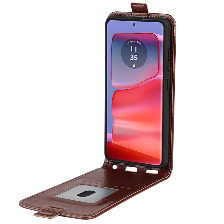 For Motorola Edge 50 Pro R64 Texture Single Vertical Flip Leather Phone Case