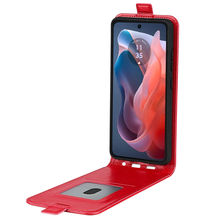 For Motorola Moto G Play 2024 R64 Texture Single Vertical Flip Leather Phone Case
