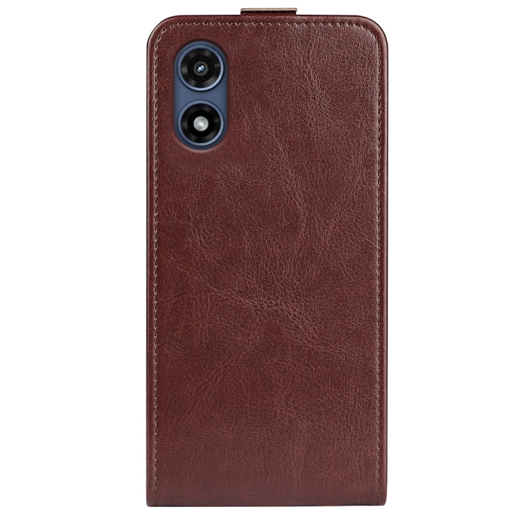 For Motorola Moto G Play 2024 R64 Texture Single Vertical Flip Leather Phone Case