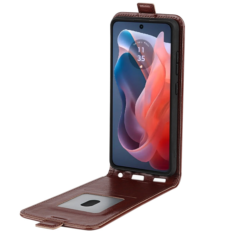 For Motorola Moto G Play 2024 R64 Texture Single Vertical Flip Leather Phone Case