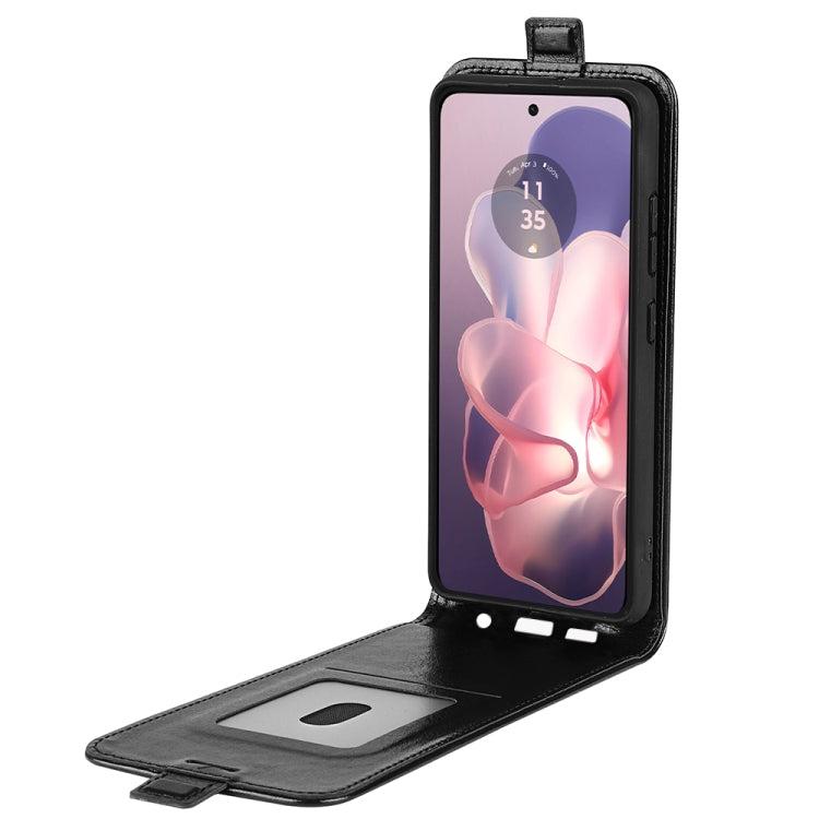 For Motorola Moto G Power 5G 2024 R64 Texture Single Vertical Flip Leather Phone Case