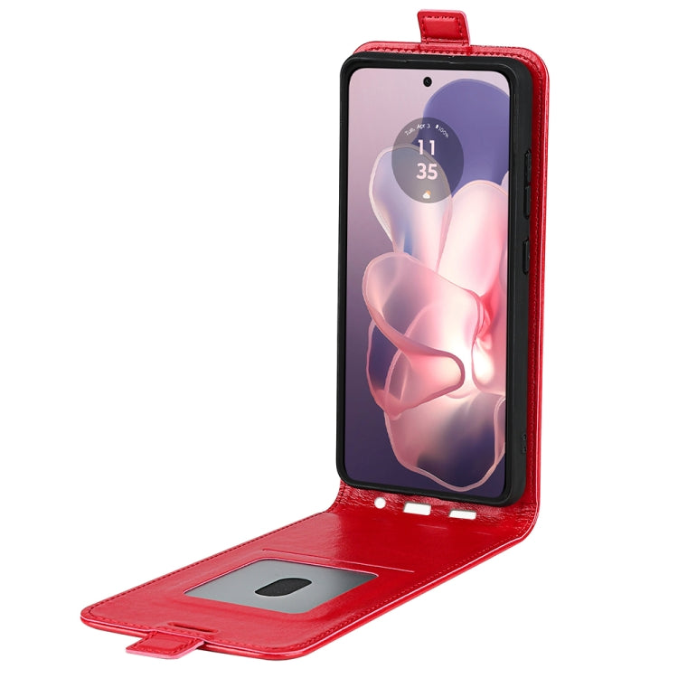 For Motorola Moto G Power 5G 2024 R64 Texture Single Vertical Flip Leather Phone Case