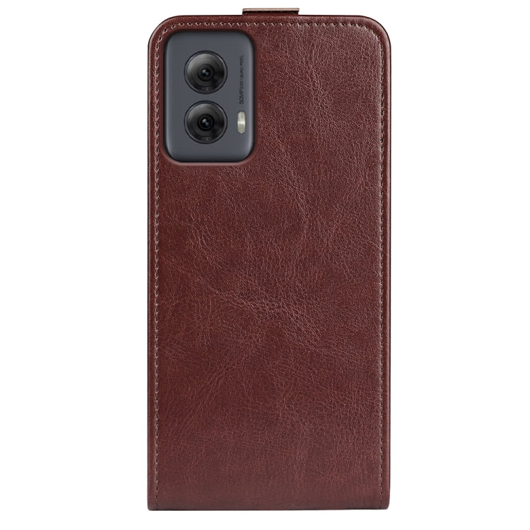 For Motorola Moto G Power 5G 2024 R64 Texture Single Vertical Flip Leather Phone Case
