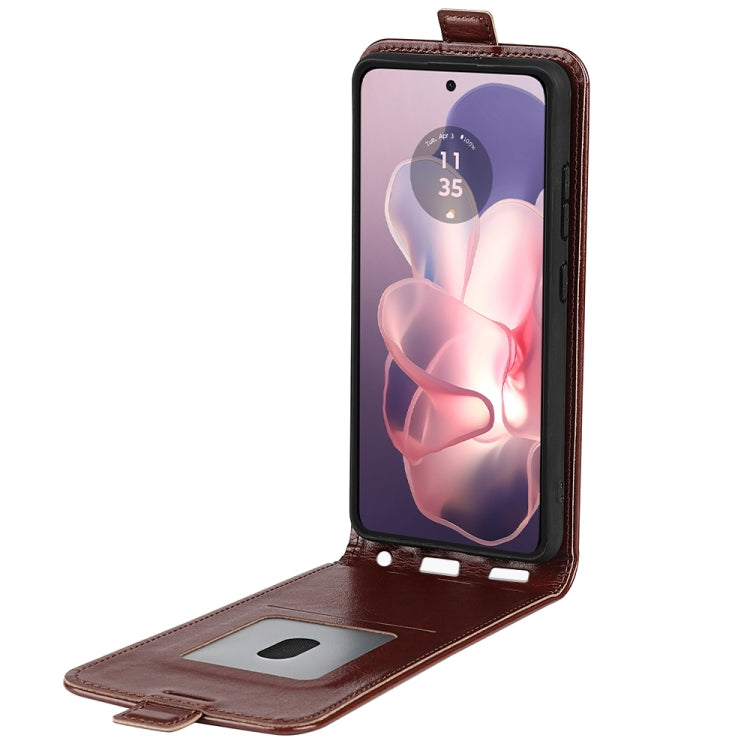 For Motorola Moto G Power 5G 2024 R64 Texture Single Vertical Flip Leather Phone Case