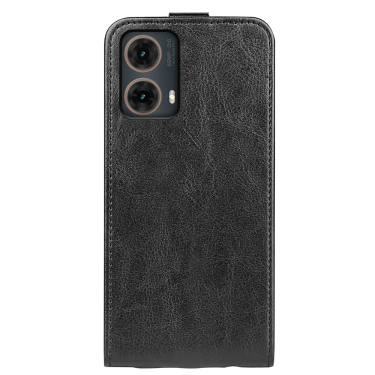 For Motorola Moto G85 5G R64 Texture Single Vertical Flip Leather Phone Case