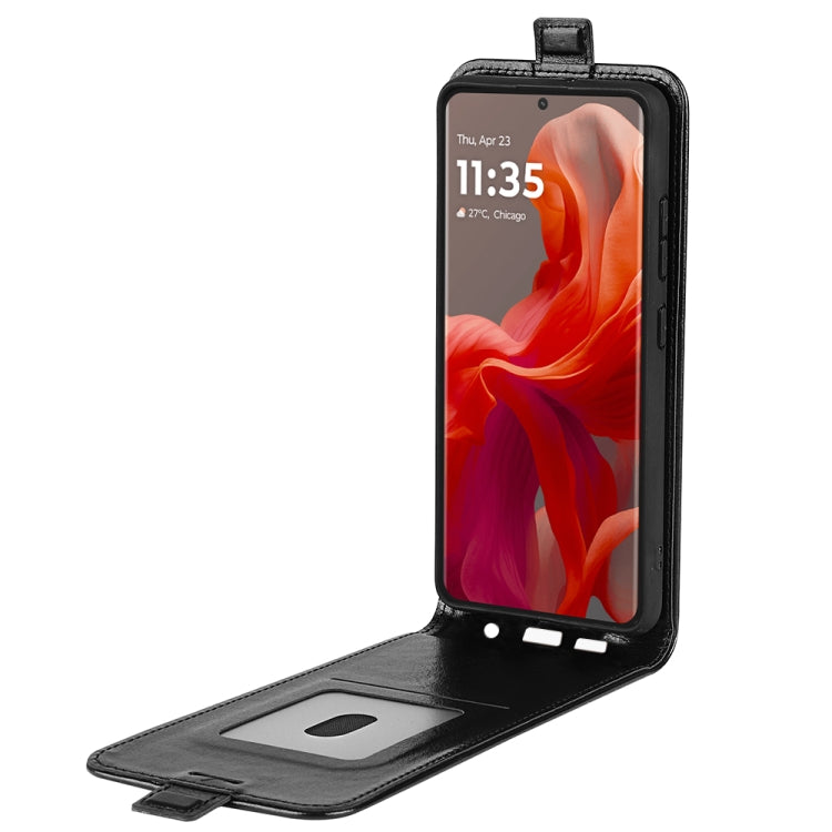 For Motorola Moto G85 5G R64 Texture Single Vertical Flip Leather Phone Case