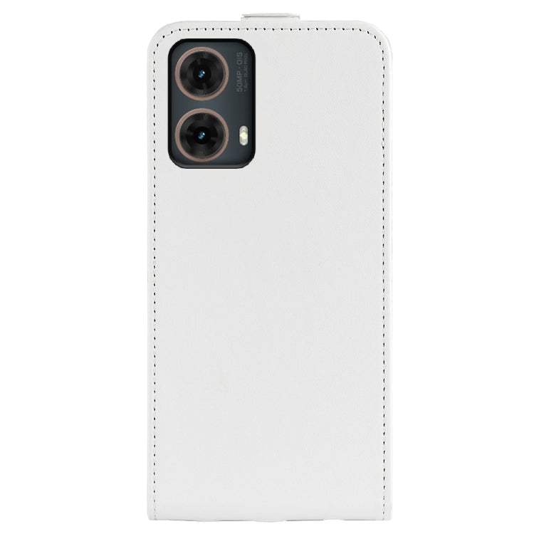 For Motorola Moto G85 5G R64 Texture Single Vertical Flip Leather Phone Case